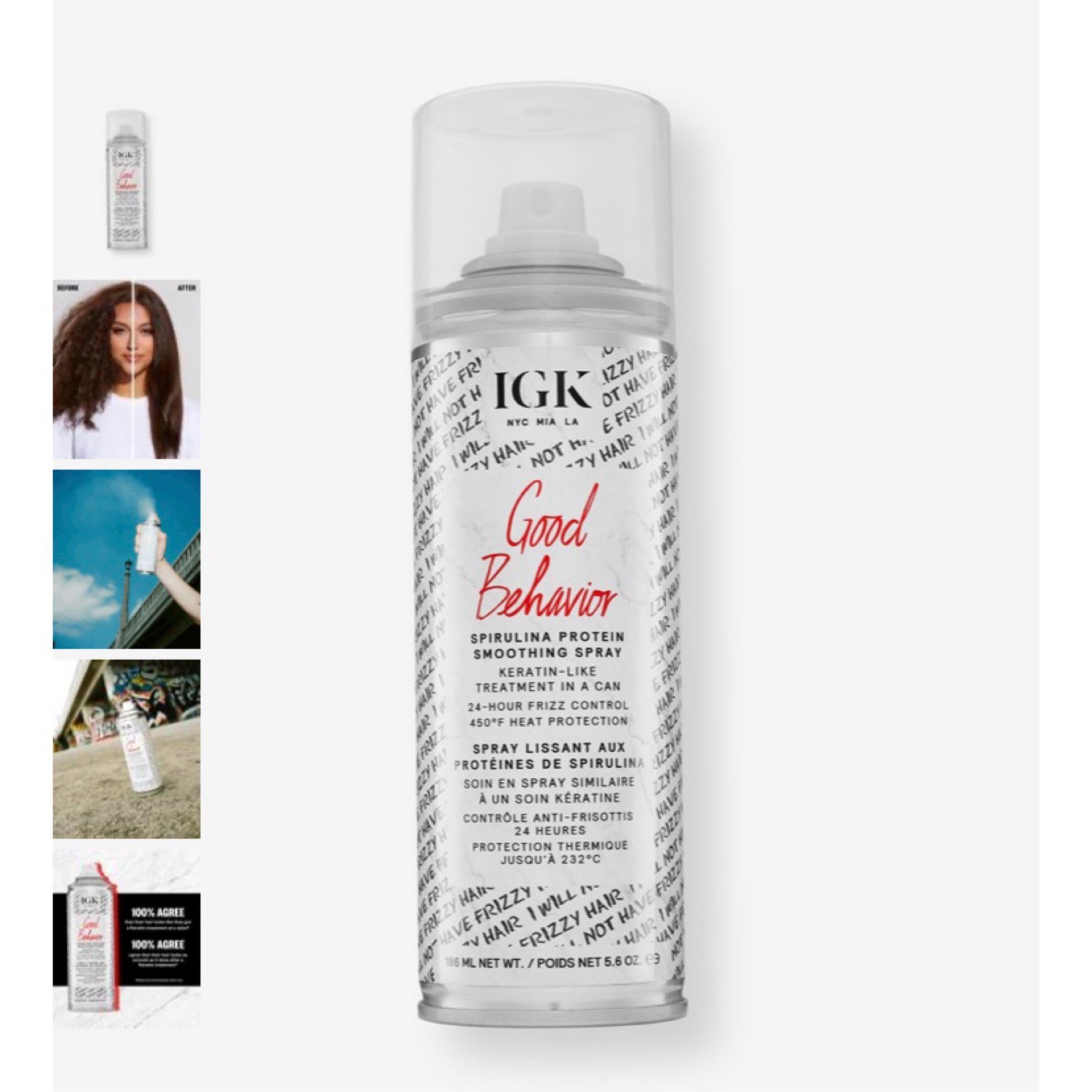 IGK Good Behaviour Smoothing Spray Origin Hairstylers